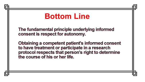 Autonomy and the principle of respect for autonomy.